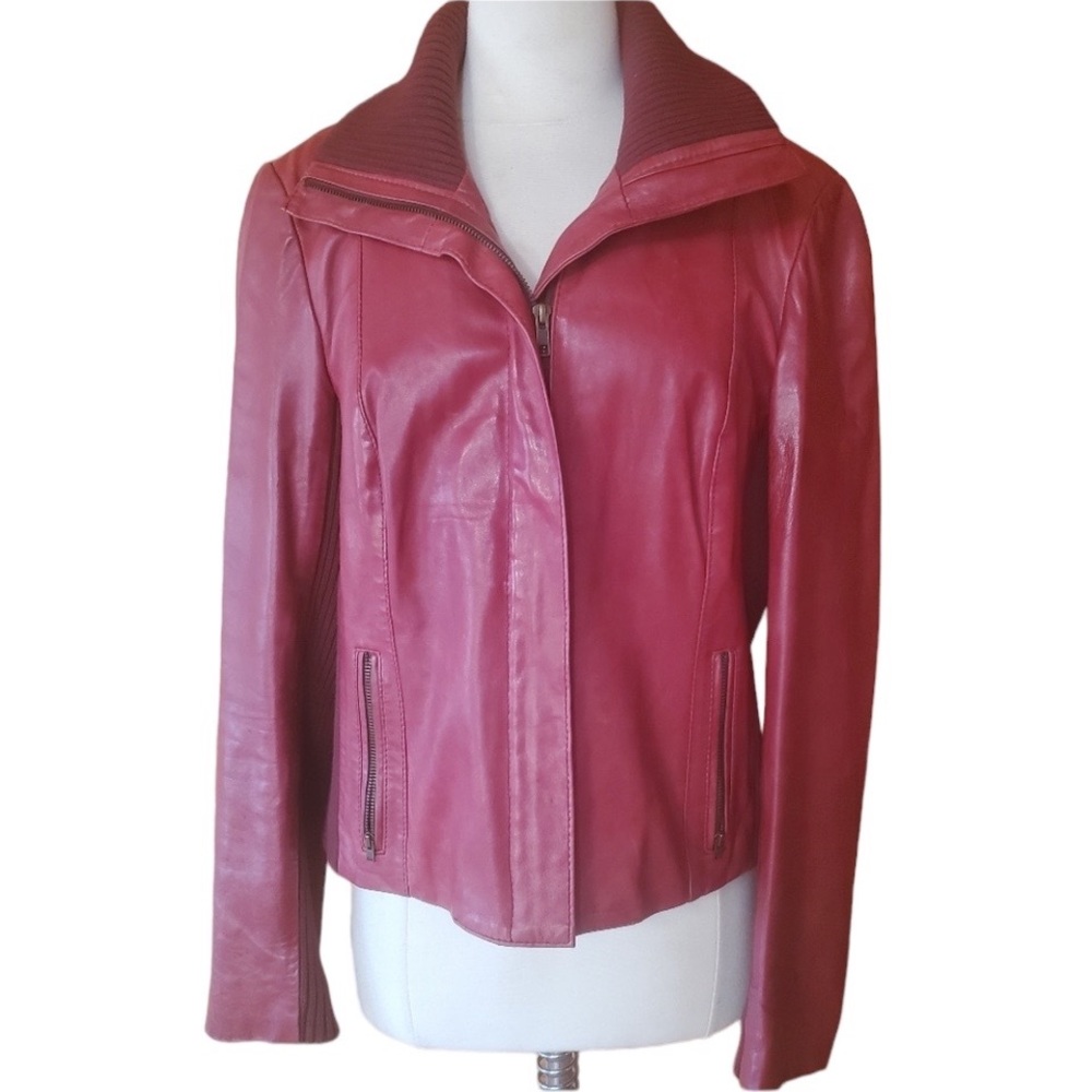 Ruff Hewn Red Leather Jacket